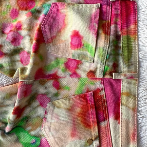 Kate Spade Giverny Floral Watercolor Capri Jeans - Picture 4 of 5